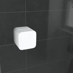 Porte de douche pivotante blanc Galedo Spot transparent 70 à 80cm