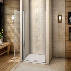 Porte de douche pivotante 70cm en 6mm verre anticalcaire Installation en niche Hauteur 197cm