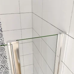 Porte de douche pivotante en 6mm verre securit anticalcaire porte de douche 106cm avec 1 élément fixe Hauteur 187cm