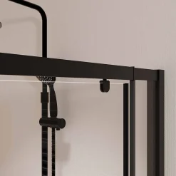 Porte de douche Pivotante Noir 80-90x185cm - Extensible de 78 à 90 cm - BLACK SLIDE 80 90