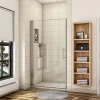 Porte de douche pivotante 76cm en 6mm verre anticalcaire Installation en niche Hauteur 187cm