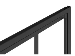 Porte de douche pivotante noir mat style atelier - 80 x 195 cm - URBANIK