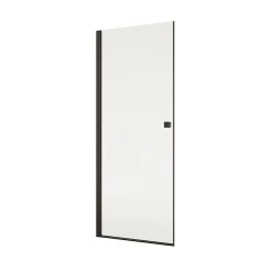 Porte de Douche Pivotante 70x180 cm en Verre Trempe 5 mm - Finition Noire - DARK ELEMENTARY