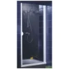 Porte de douche pivotante profilés blancs 80 cm anticalcaire, Schulte Sunny