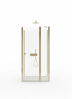 Porte de douche pivotante 90 cm doré CUBA GOLD