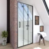 Porte de douche pivotante noir Galedo FactorX 80cm