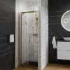 Porte de douche pivotante 80 cm cadre doré GOLDY
