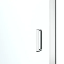 Porte de douche pivotante axe excentré l.80 cm x H.195 cm, verre transparent, profilés alu chrome, GoodHome Ledava