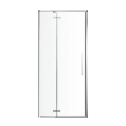 Porte de douche pivotante GoodHome Ezili transparent alu brossé 90 cm