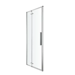 Porte de douche pivotante GoodHome Ezili transparent alu brossé 90 cm