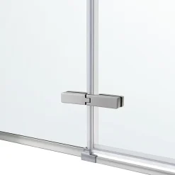 Porte de douche pivotante GoodHome Ezili transparent alu brossé 90 cm