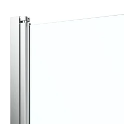 Porte de douche pivotante l.90 x H.195 cm, verre transparent, profilés alu chrome, GoodHome Ledava