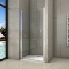 Porte de douche pivotante 90x180cm en 6mm verre anticalcaire porte de douche Hauteur 180cm Installation en niche