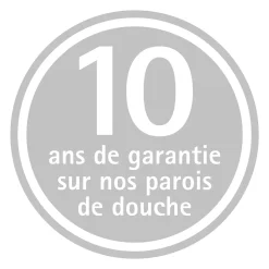 Porte de douche pivotante et paroi latérale l.80 x L.80 x H.190 cm, profilé noir, verre brume, Schulte NewStyle