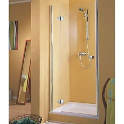 Porte de douche pivotante gauche anticalcaire 120x200 cm, blanc, Schulte MasterClass II