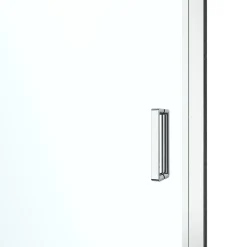 Porte de douche pivotante l.70 x H.195 cm, verre transparent, profilés alu chrome, GoodHome Ledava