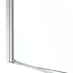 Porte de douche pivotante l.70 x H.195 cm, verre transparent, profilés alu chrome, GoodHome Ledava
