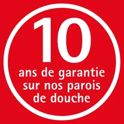 Porte de douche pivotante et paroi latérale 90 x 90 cm, Schulte NewStyle, verre transparent décor liane, profilés chromés