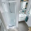 Porte de douche pivotante Cooke & Lewis Onega sérigraphié 70 cm