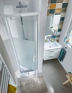 Porte de douche pivotante Cooke & Lewis Onega sérigraphié 70 cm