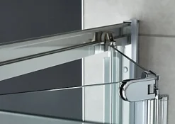 Porte de douche pliante Cooke & Lewis Onega transparent 80 cm