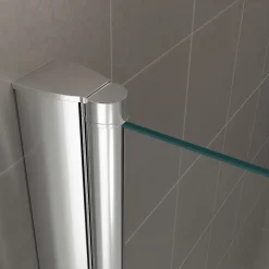 Porte de douche pliante EMMY H.195 largeur réglable 112 à 116 cm verre transparent - Saniverre