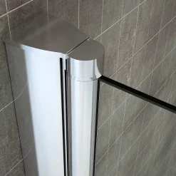 Porte de douche pliante MONA H.195 - largeur réglable de 84 à 88 cm verre transparent - Saniverre