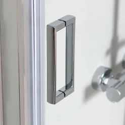 Porte de douche pour niche 130 cm verre clair réversible - new giada