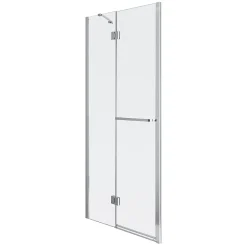 Porte de douche semi pivotante GoodHome Naya transparent 120 cm