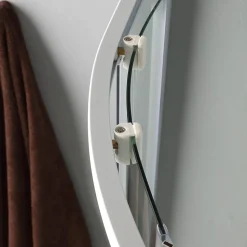 Porte De Douche Semi-Circulaire Avec Profilés Blancs 80X80 Cm - Venere
