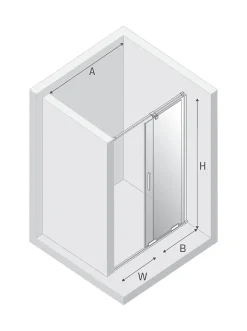 Porte de Douche Simple - 120 x 200 - GUNMETAL - SMART