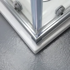 Porte De Douche 80X80 Transparente Portes Coulissantes Profilés Chromés - Giada