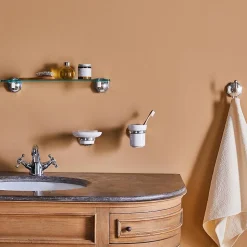 Porte savon mural en laiton Octo