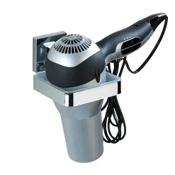 Porte sèche-cheveux en acier inox Quadro