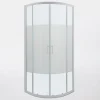 Portes de douche angle circulaire Cooke & Lewis Onega sérigraphié 80 x 80 cm