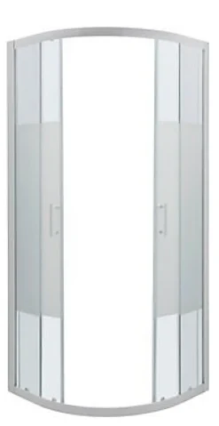 Portes de douche angle circulaire Cooke & Lewis Onega sérigraphié 80 x 80 cm
