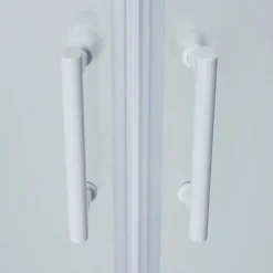 Portes de douche angle circulaire Cooke & Lewis Onega sérigraphié 80 x 80 cm