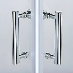Portes de douche angle droit Cooke & Lewis Onega transparent 80 x 80 cm