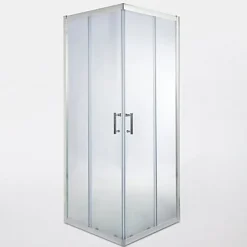 Portes de douche angle droit Cooke & Lewis Onega transparent 70 x 70 cm