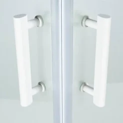 Portes de douche angle droit Cooke & Lewis Onega sérigraphié 80 x 80 cm