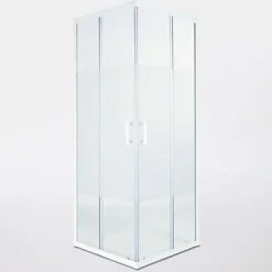 Portes de douche angle droit Cooke & Lewis Onega sérigraphié 90 x 90 cm