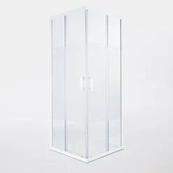 Portes de douche angle droit Cooke & Lewis Onega sérigraphié 70 x 70 cm
