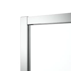 Portes de douche coulissantes accès d'angle l.90 x L.90 x H.195 cm, verre transparent, profilés alu chrome, GoodHome Ledava