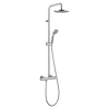 PRO Système de douche thermostatique NF chromé avec pomme de douche ronde métal 20 cm et pommeau - THERMADOR - PRO5