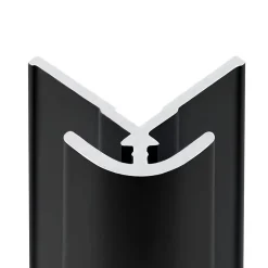 Profilé d'angle extérieur pour panneaux muraux Schulte DécoDesign noir
