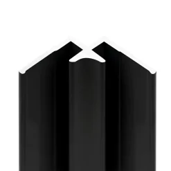 Profilé d'angle intérieur pour panneaux muraux Schulte DécoDesign noir