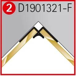Profilé d'angle intérieur pour panneaux muraux Schulte DécoDesign noir