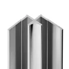 Profilé d'angle intérieur pour panneaux muraux Schulte DécoDesign, aspect chromé