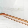 Profil de douche Ilcom en acier inoxydable Cuivre satiné - 12mm x 1300mm x 0,65 ep.