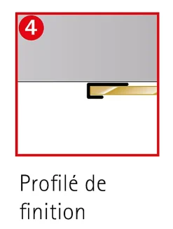 Profilé de finition H.255 x 1,7 cm, aluminium, blanc brillant, Schulte Deco Design